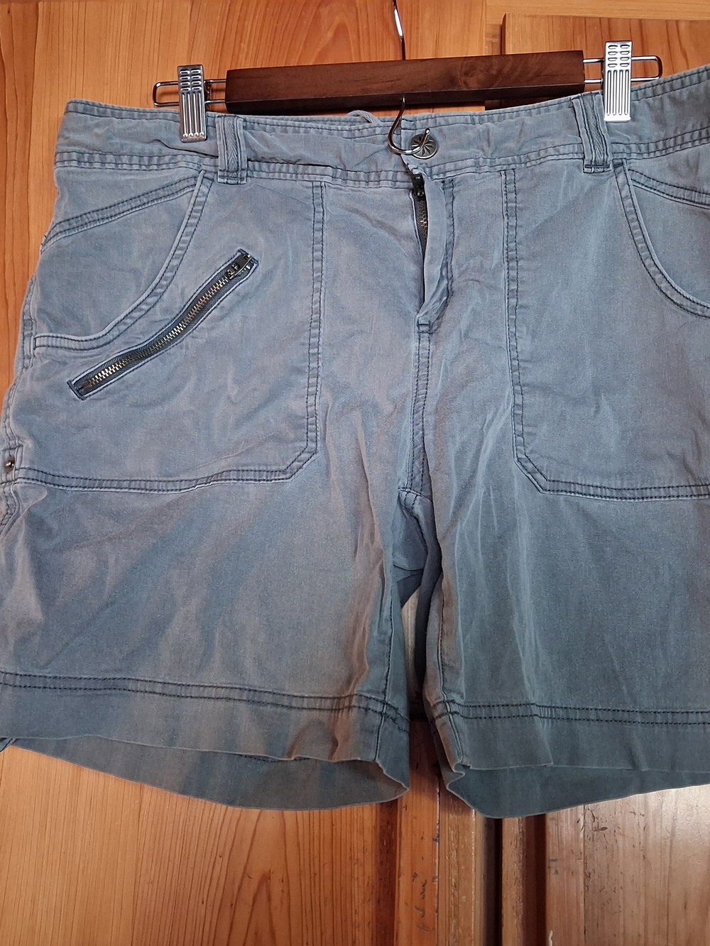 Athleta Washed Slate Blue Utility Shorts